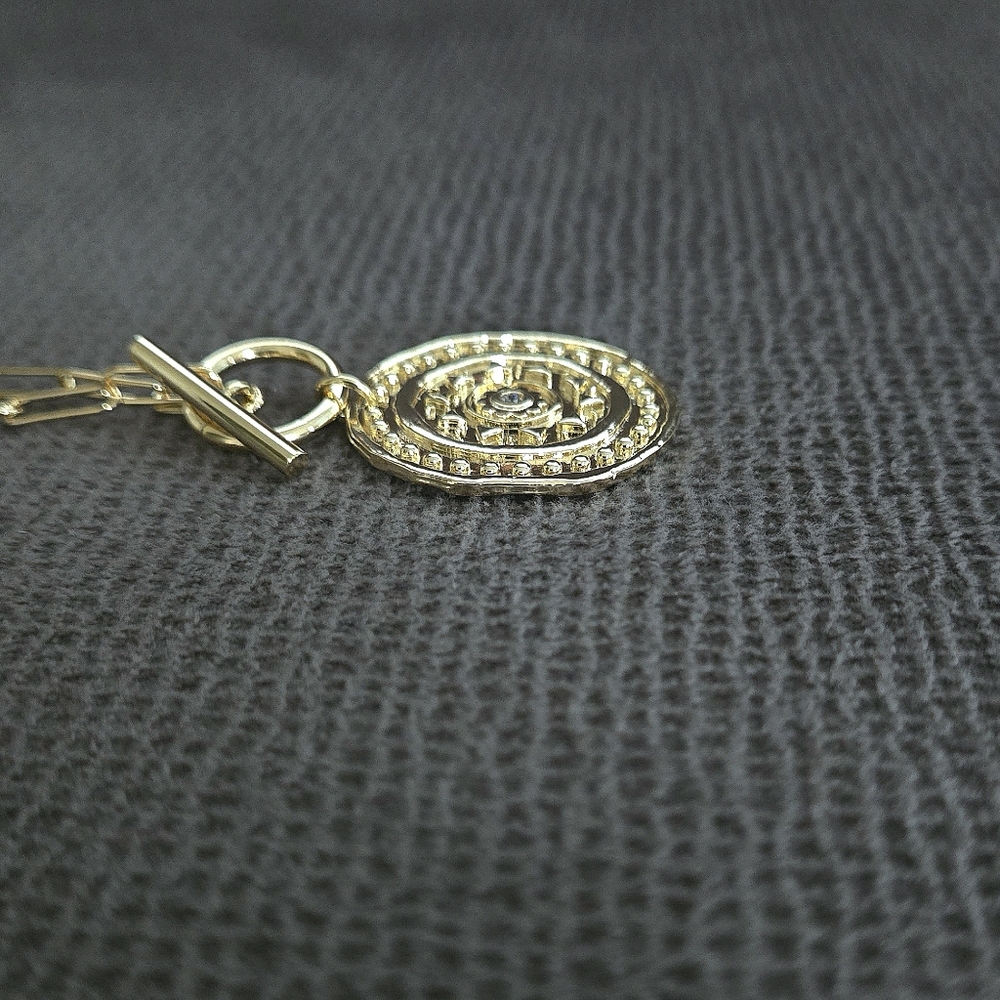 Mia Fiore Gold💛 Aztec🦅🐍🌵 Medallion🏅 Chain⛓️ Necklace - NWT - Picture 10 of 16